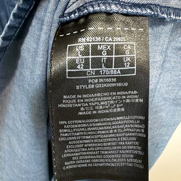 Guess Sleeveless Denim Midi Dress in Blue - Picture 6 of 6